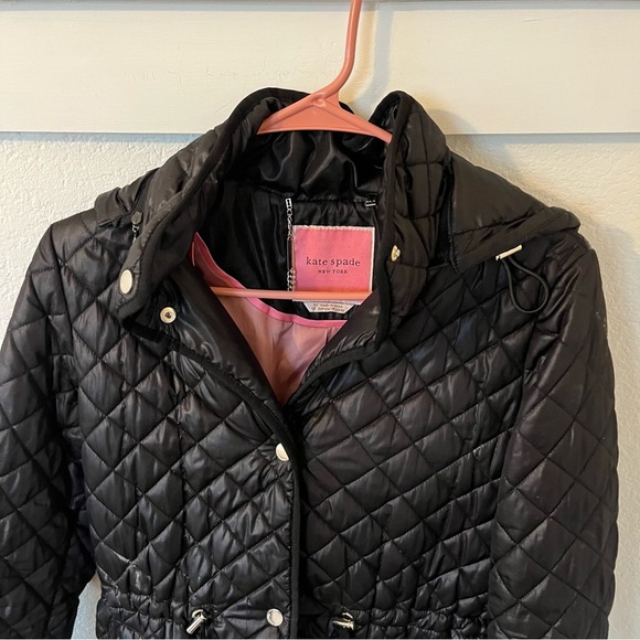 Kate Spade Women's XS Quilted Hooded Jacket. - Picture 2 of 9